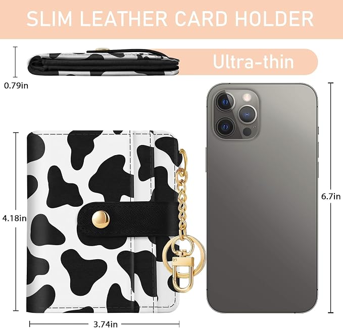 Jogjam Cow Print Rfid Women Wallet, Small Slim Thin Credit Card Holder | PU Leather Bifold Cash Zipper Coin Pocket ID Window, for Female Ladies Teen Girls Girly Gifts - Image 5