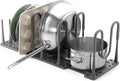 Peggy Kitchen Drawer Cupboard Organizer Tray - Adjustable Storage System For Food Containers, Cookware, Serveware, Utensils and More, Large, Grey | Adjustable peg system keeps cookware, containers, lids, utensils, and serveware organized by Umbra