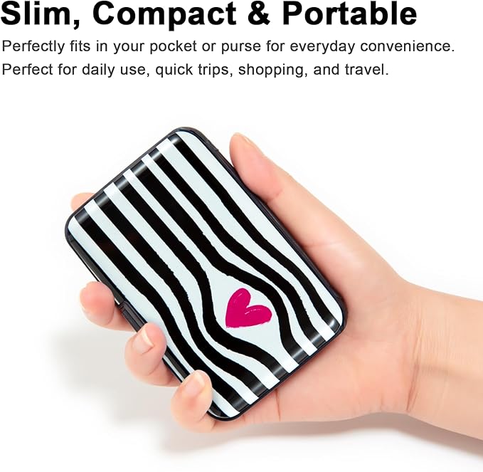Credit Card Holder Small RFID Blocking Wallet Business Metal Slim Mini Aluminum Hard Case for Women Men - Image 2