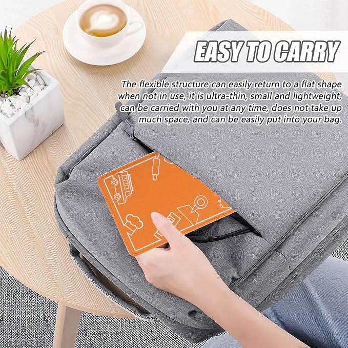 Airplane Phone Holder Flexible Flight Cell Phone Holder and Flexible Tablet Stand Airplane Travel Essential Accessories for Most Smartphones, Tablets(Color:Orange) - Image 6