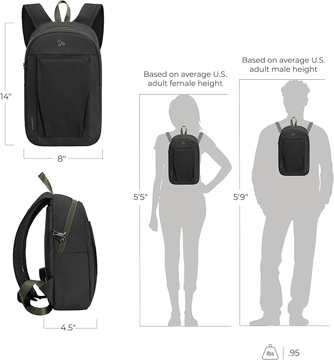 Travelon Anti-Theft The Voyages Small Backpack with XL Water Bottle Pocket - Image 4