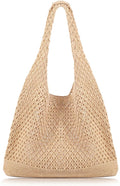 COOKOOKY Crochet Beach Tote bag Summer Beach Bag for Women Aesthetic Mesh Tote Bag Hippie Bag Knit Bag by COOKOOKY