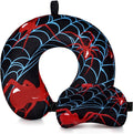 Gilprop 2 Pcs Spiderweb Travel Pillow with Sleep Eye Mask, U Shaped Memory Foam Headrest & Neck Pillow with Washable Cover, Soft Neck Head Support Travel Accessories for Airplane Car Train Bus Trips by Gilprop
