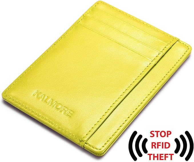 KALMORE Genuine Leather Front Pocket Slim Wallet Credit Card Holder with ID Window - Image 3