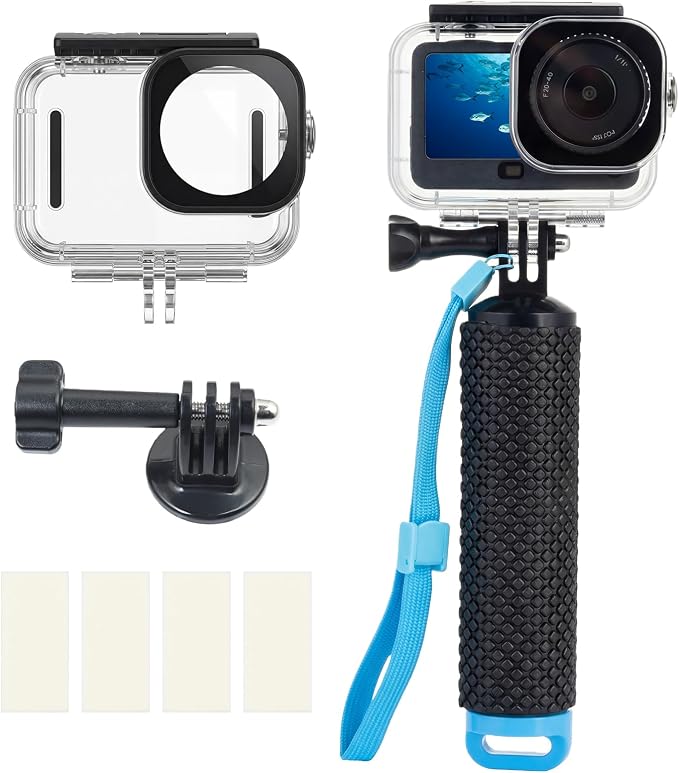 Underwater Waterproof Case for DJI Osmo Action 6 Camera | 196FT/60M Protective Diving Housing with Handle, Quick Release Interface Protective Cover with Float Stick Accessory Kit by UTEBIT