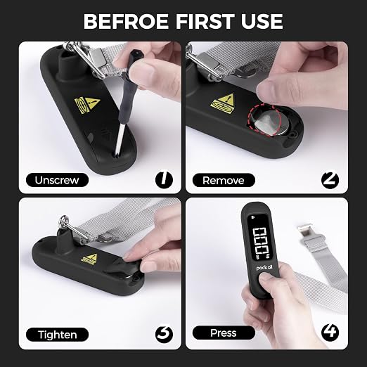 pack all Digital Luggage Scale for Travel, 110Lbs Capacity, 0.1Lb Precision | Handheld, Backlit LCD Display, Lb/Kg/Oz Conversion, Tare Function, Battery Included, Black - Image 9