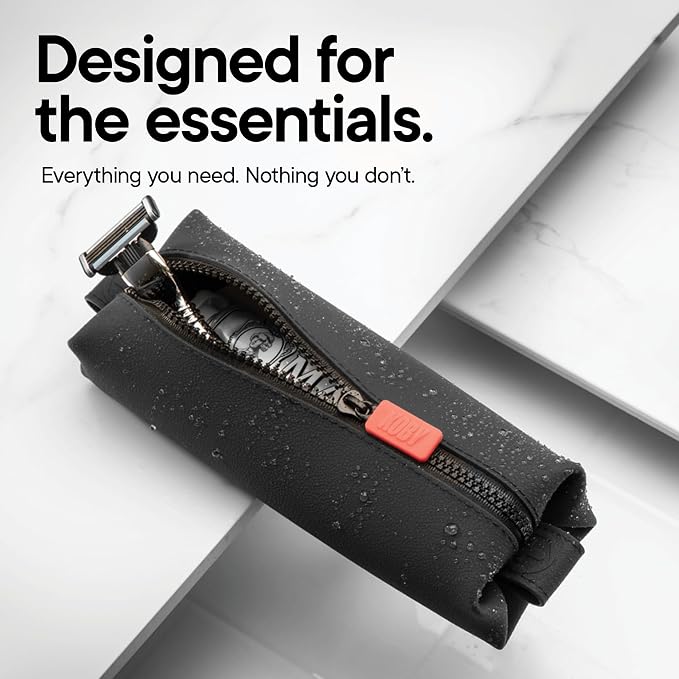TOOLETRIES The Koby Dopp Kit Toiletry Bag- Mini 8.5" x 2.75" x 2", Charcoal | Compact silicone leak-resistant travel toiletry bag with a heavy-duty zipper that's easy to clean. - Image 7