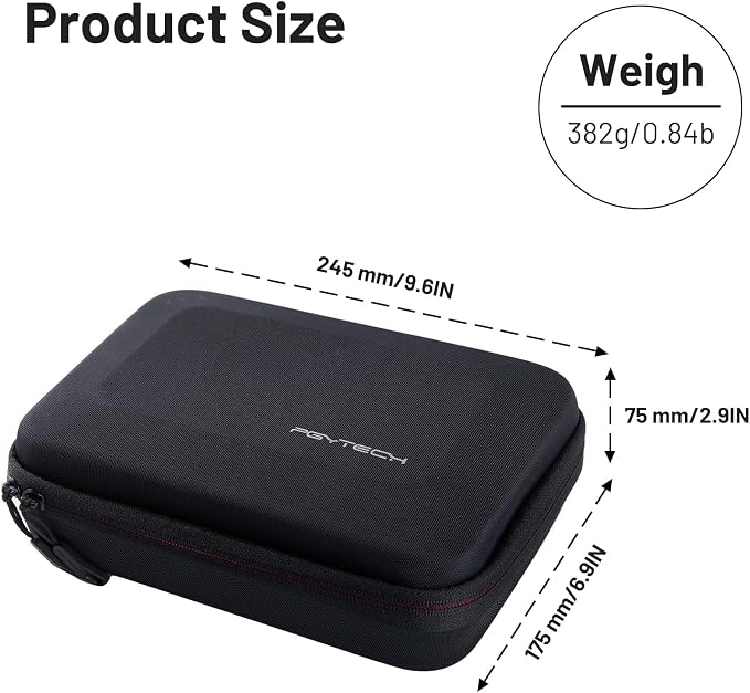 PGYTECH Camera Carrying Case Storage Box Handbag for Action Cameras | Splashproof Hardshell Hand Bag, Compatible with DJI OSMO Action 6/5 Pro/Pocket 4/3/Xtra Muse/Luna Ultra/Gopro/Insta360 - Image 5