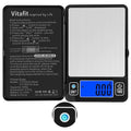 Vitafit 500g Digital Gram Scale in 0.01g, High Accuracy Assured by Built-in Level Bubble, Scale Professional Since 2001, Pocket Scale for Multi-Function: Kitchen, Food, Jewelry, Lab, Coffee, Black by Vitafit