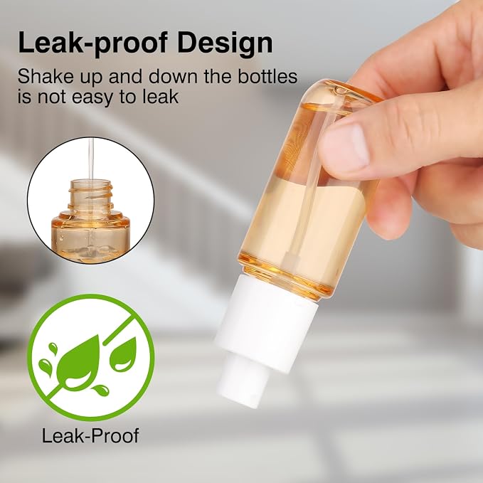Small Spray Bottles 4Pack 40ml Fine Mist TSA Travel Size Toiletries | 1.35oz Empty Mini Spray Bottles Refillable Plastic Travel Bottle Set for Hair, Face Toner, Plants, Cleaning - Image 6