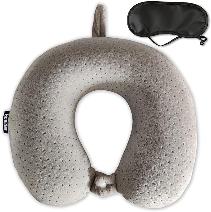 Memory Foam Travel Pillow, Comfortable Travel Neck Pillow U Shape, Support Neck and Head to Relieve Fatigue, Portable Neck Pillow Suitable for Planes, Trains, Self-Driving Cars by Gosider
