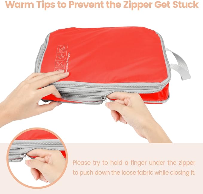 Cambond Compression Packing Cubes for Travel - Luggage Suitcase Organizer | Compression Zip Design for Space-saving, Expandable, Lightweight, Keep Clothes Sorted, Luggage Space Tidy, Carry on Pack Fast - Image 7