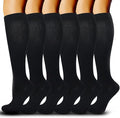 3 Pairs Compression Socks for Women Men 15-20 mmHg | Knee High Compression Stockings Soft Nylon Support Socks for Athletic Running Travel Office Daily Wear & Muscle Recovery by sunysmiling
