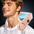 Neck Fan with Cooling Plate-24H Quiet Powerful Fans that Blow 5 Speed&Power LED Display-USB 5500mAh Bladeless Wearable Personal AC Cooler by KJXICNeckFan