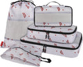 U+U 5 Set Packing Cubes, Travel Organizers with Shoe Bag (Cherry Tomato) | Ultralight Design & Easy Travel Organization by UU
