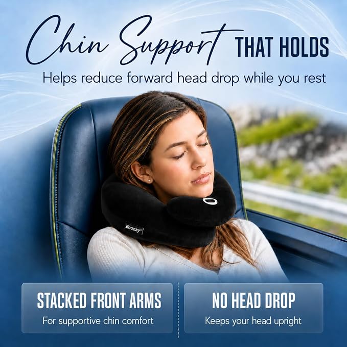 BCOZZY Neck Brace Pillow - Patented Relief for Neck Pain and Supportive Sleep-Soft, Washable, and Adjustable for Comfortable Resting. Black - Image 4