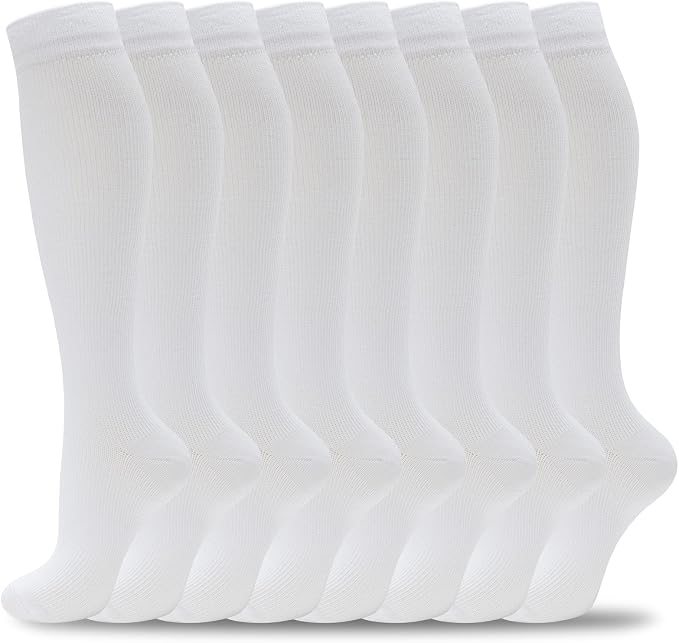 hello momoya Compression Socks for Women Men Circulation Knee High 8 Pairs for Nurses, Running, Travel, Athletic by HELLOMOMOYA