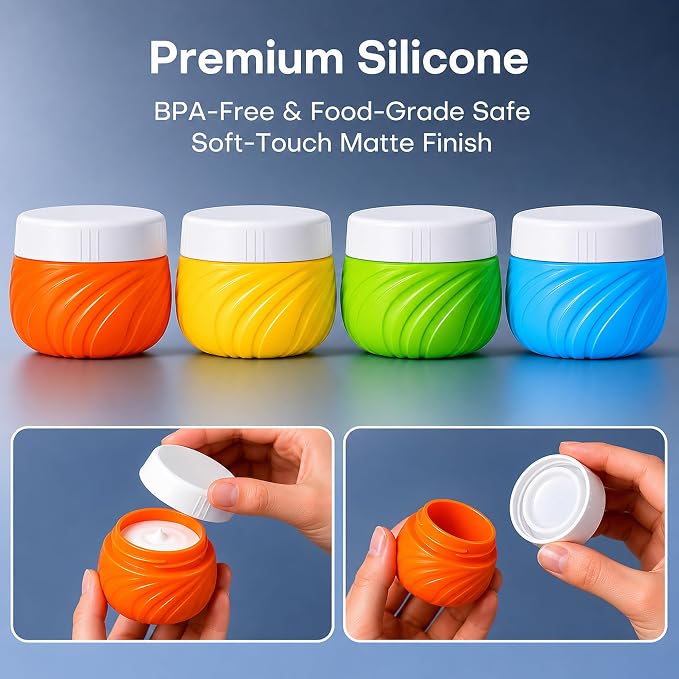 Travel Bottles for Toiletries,TSA Approved Silicone Travel Size Containers, Refillable Liquid Leak Proof Travel Shampoo and Conditioner Bottles for Women & Men, Airplane Carry On Essentials - Image 2