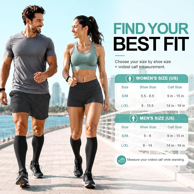 3 Pack Medical Compression Sock-Compression Sock For Women and Men Circulation -Best for Running,Nursing,Athletic Sports - Image 6