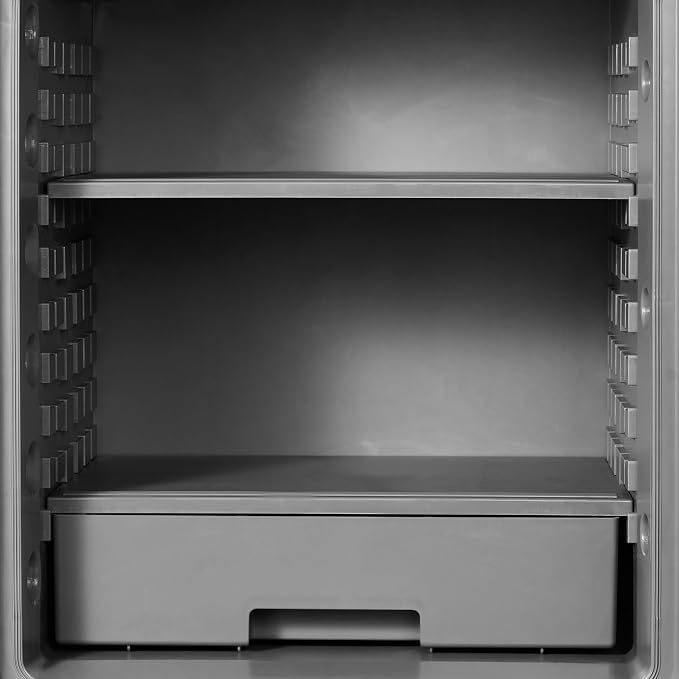 Amazon Basics Fireproof and Waterproof Safe Box with Digital Keypad Electronic Lock, Fire Resistant, Interior Lighting, Removable Shelf, for Home Use, 2.13 Cubic Feet, 24"H x 20.87"W x 19"D, Black - Image 6