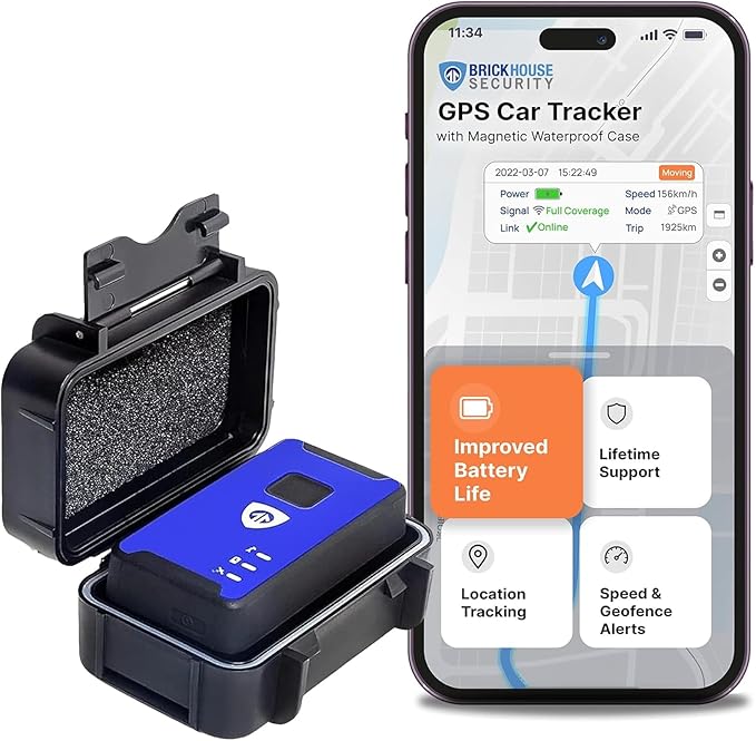 Brickhouse Security Spark Nano GPS Tracker for Vehicles, Magnetic Case | Subscription Required, GPS Tracker, Real Time Tracking, Geofencing, Speed Alerts, Waterproof, 7 Day Battery, Car Tracker by BrickHouseSecurity