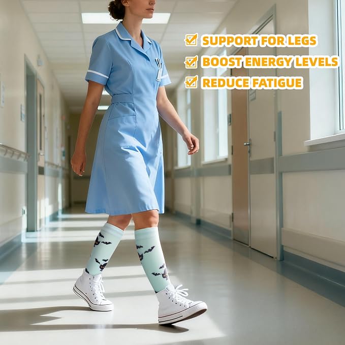 fenglaoda Compression Socks for Women Men Support Circulation 6 Pairs Socks For Nurse, Travel, Flight - Image 5