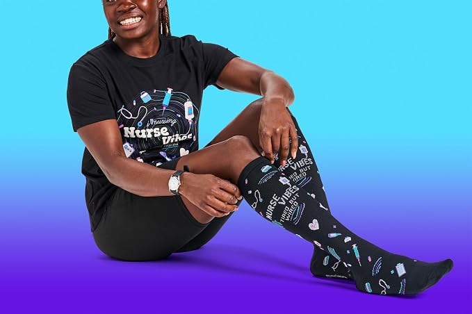 Nurse Mates Women's Calf Socks | 12-14 mmHg Compression | Superior Support & Comfort | 1 Pair - Image 3