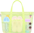 Tagitary Mesh Beach Bag with Zipper Large Beach Tote Waterproof Sandproof with 8 Pockets for Toys Pool Bag Beach Accessories by Tagitary