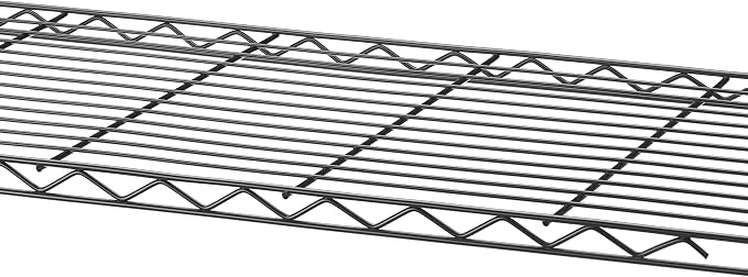 Whitmor 1 Tier Shelving Units, Wire Rack Storage Organizer, 30" L x 14" W x 15" H, Black - Image 4