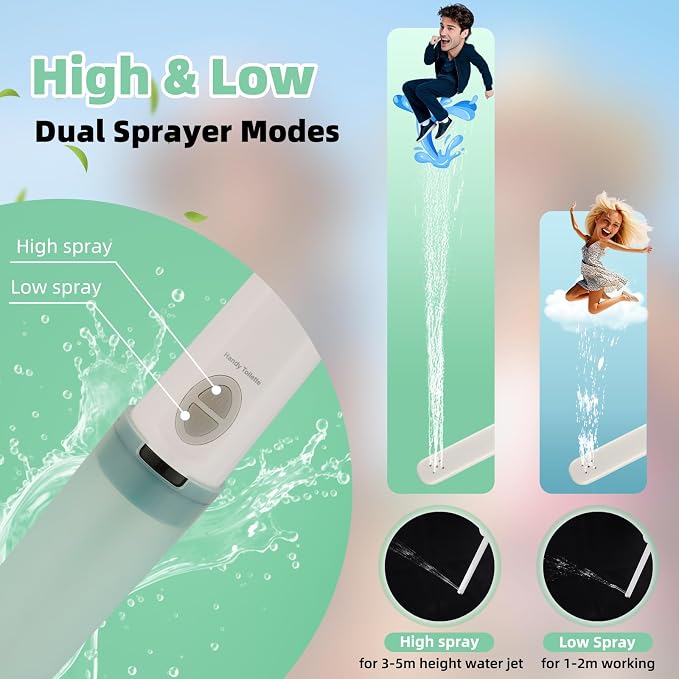 Hibbent Portable Bidet for Travel, High Pressure Handheld Electric Sprayer, Rechargeable Travel Bidet for Women & Men, Personal Hygiene Cleaning, Soothing Postpartum Care, perineal, Green - Image 2