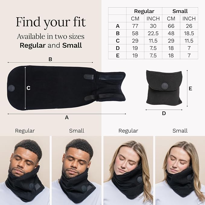 Trtl Travel Pillow Original 2.0 – Scientifically Proven Super Soft Travel Pillow with Premium Head & Neck Support – for Airplane Travel – Machine Washable – Lightweight & Compact – Jet Black - Image 7