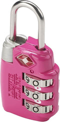 Lewis N. Clark Travel Sentry TSA-Approved Luggage Lock, Large 3 Dial Combination with Easy Read Dials - Pink by LewisNClark