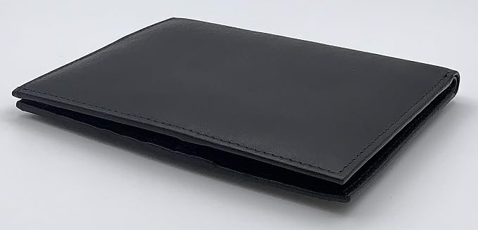Black RFID Genuine Leather Passport Wallet - Image 8
