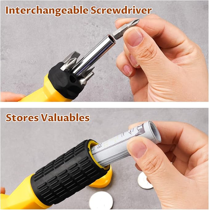 NiHome Screwdriver Diversion Safe Hidden Compartment Cash Storage | Secret Stash Container To Hide Money And Small Items, Realistic Safe In Plain Sight For Travel Toolbox Home Security - Image 3