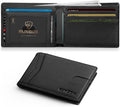RUNBOX Wallet for Men Slim Leather Bifold RFID Blocking Minimalist Front Pocket Design with Gift Box | Minimalist Front Pocket Design, Holds 8 Cards, RFID Protection, Gifts for Men on Birthdays, Father’s Day, and Christmas by RUNBOX