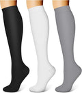 WITHYOU 3 Pairs Compression Socks for Women & Men 15-20 mmHg,Best Support for Nurses Running Hiking by WITHYOU