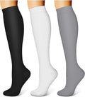 WITHYOU 3 Pairs Compression Socks for Women & Men 15-20 mmHg,Best Support for Nurses Running Hiking by WITHYOU