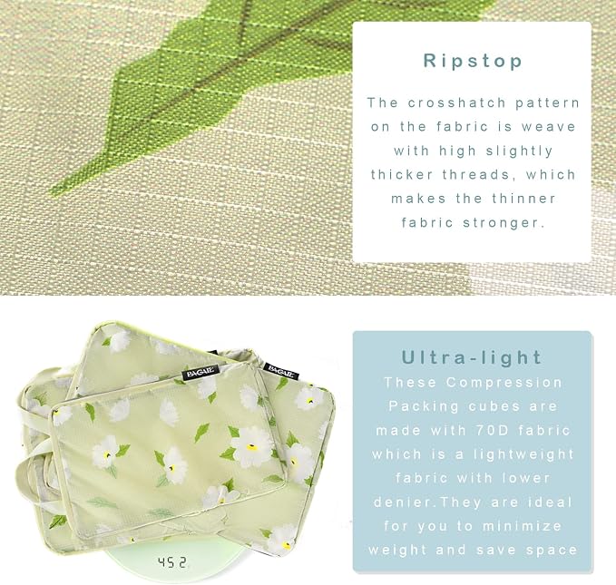 BAGAIL 6 Set Ultralight Compression Packing Cubes Packing Organizer for Travel Accessories Luggage Suitcase Backpack - Image 4