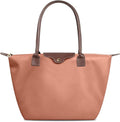 Nylon Tote Bag for Women, Lightweight Foldable Shoulder Tote with Zipper, Large Work Travel Bag for Everyday Use by ALUWU