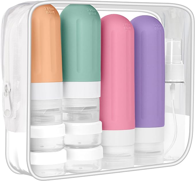 Travel Bottles for Toiletries 18Pack Containers Travel Size Toiletries | TSA Approved Leak Proof Refillable Liqus Shampoo And Conditioner travel Essentials toiletry Bottles Green - Image 7