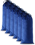 6 Pcs Single Shoe Bags for Travel, Velvet Bag, Palace Blue, 17.3x8.6 Inch | Washable & Reusable Travel Shoe Bags, Dustproof Shoe Bags with Drawstring Closure, Suitable for Travel, Home Storage by WelcometoFantasyLife