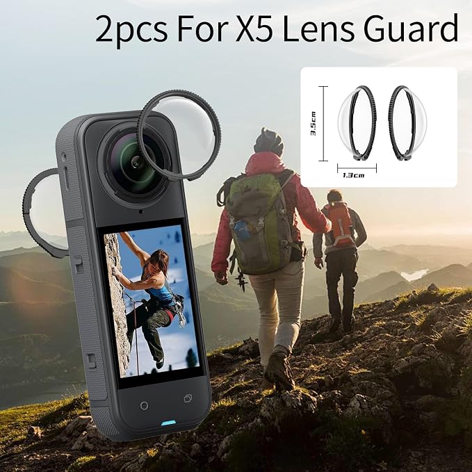 JasonMighty for Insta360 X5 Protective Accessories Kit | Camera Case,Silicone Cover,Lens Guards,Screen Tempered Glass ,Provide full camera protection,easy to install - Image 2