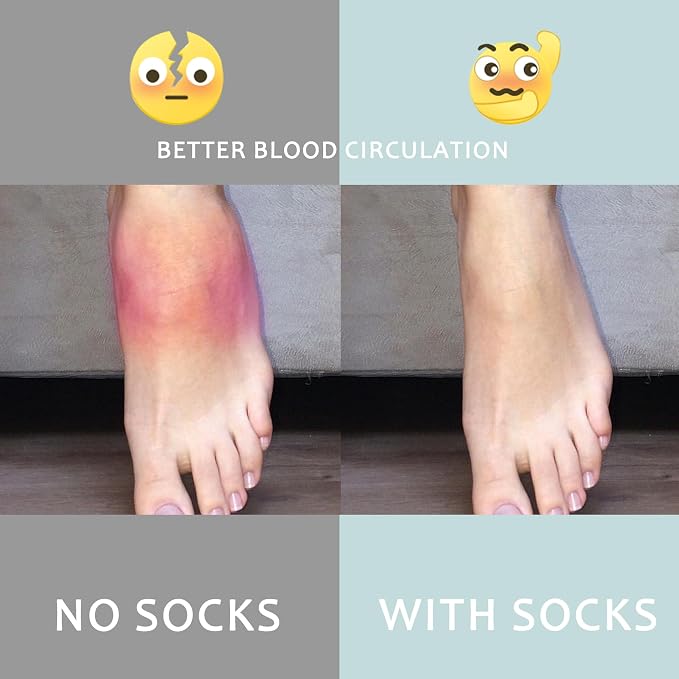 fenglaoda Compression Socks for Women Men Support Circulation 6 Pairs Socks For Nurse, Travel, Flight - Image 3