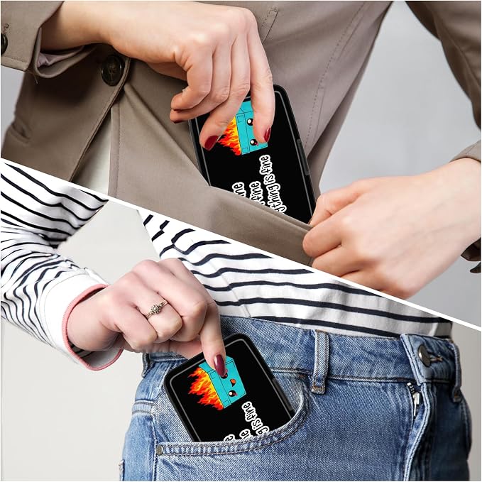 Card Holder Credit Cards Holder for Women RFID wallet women Business Card Holder Wallet Mini Aluminum Card Wallet RFID Blocking Slim Metal Hard Card for Women, Art Dumpster - Image 6