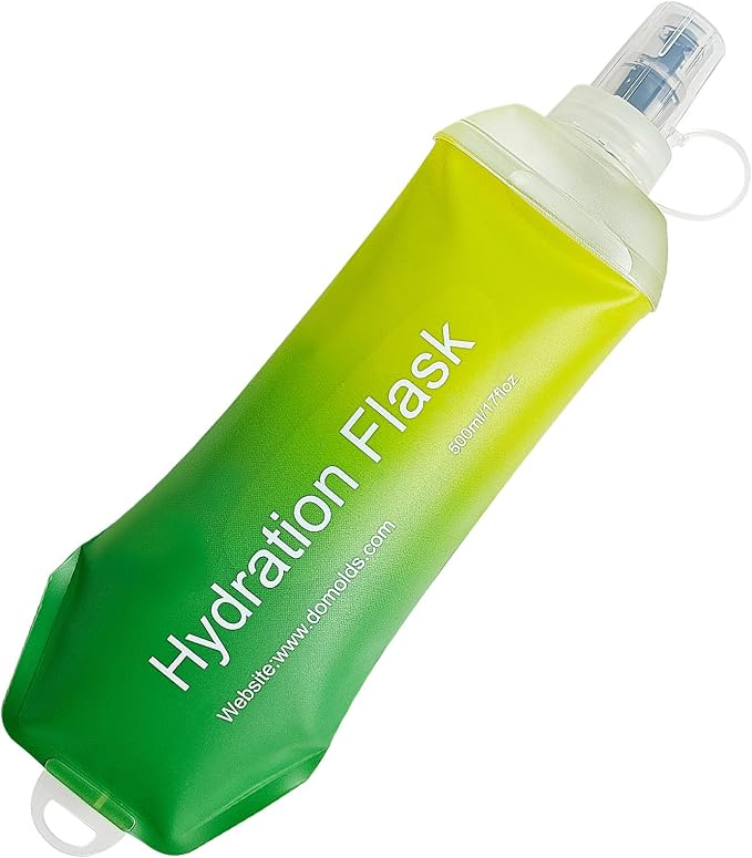 AXEN Soft Flask TPU Foldable Running Hydration Flask, Soft Collapsible Water Bottle for Hydration Pack Cycling Marathon Running Hiking by AXEN