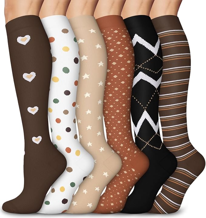 Aoliks Medical Compression Socks for Women & Men, Support Knee High Socks for Running,Nurses,Travel by Aoliks
