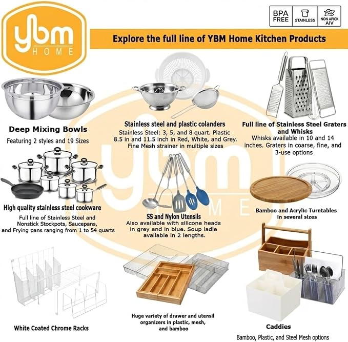 Ybmhome Wire Mesh Magnetic Storage Basket, Trash Caddy, Container, Desk Tray, Office Supply Organizer Silver for Refrigerator/Microwave Oven or Magnetic Surface in Kitchen or Office (8, Large (White)) - Image 8