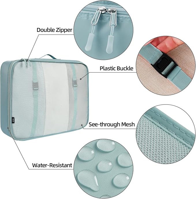 BAGAIL 6 Set/8 Set/10 Set Packing Cubes Various Sizes Packing Organizer for Travel Accessories Luggage Carry On Suitcase - Image 5