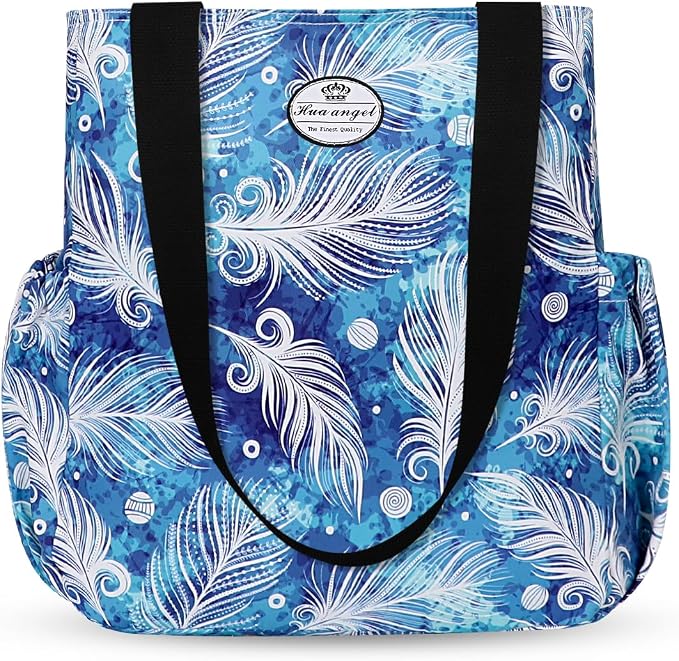 HUA ANGEL Floral Tote Bag - Casual Shoulder Bag Daily Tote Bag with Zipper Gym Travel Shopping Work Handbag for Women - Image 8