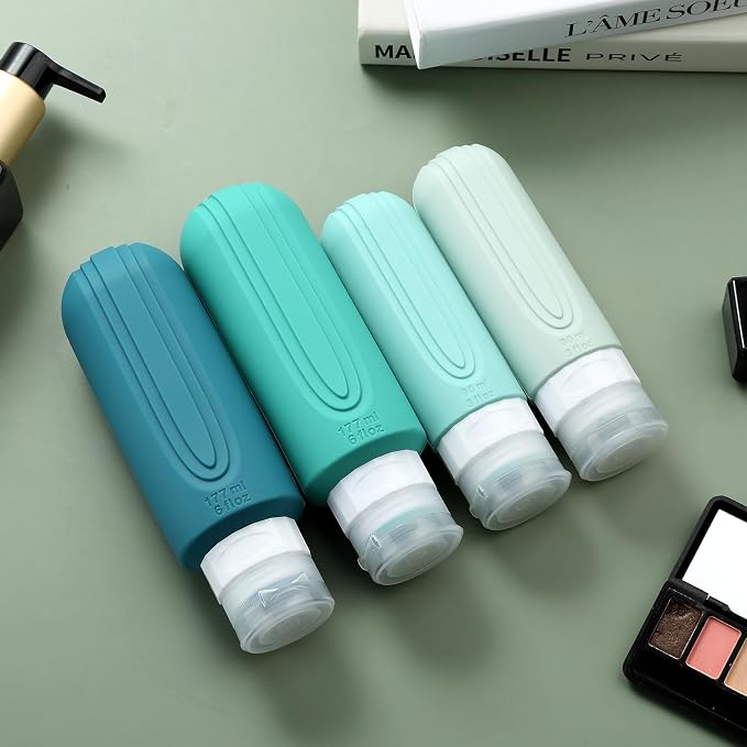 Mrsdry 16 Pack Travel Bottles for Toiletries, Oversize 6oz Silicone Travel Containers, Leak Proof Refillable Liquid Shampoo And Conditioner Travel Essentials - Image 9